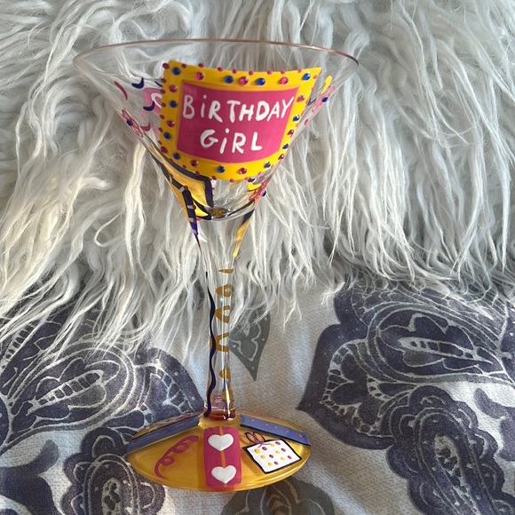 Birthday Girl Martini Glass - Picture 1 of 6